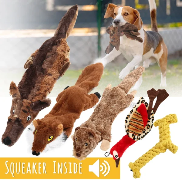5PCS Crinkle Dog Squeaky Toys /No Stuffing