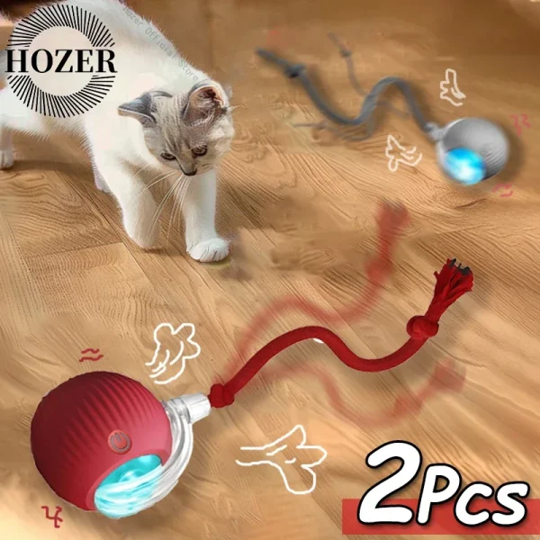 2Pcs Cat Interactive Ball  Rechargeable Smart Toy