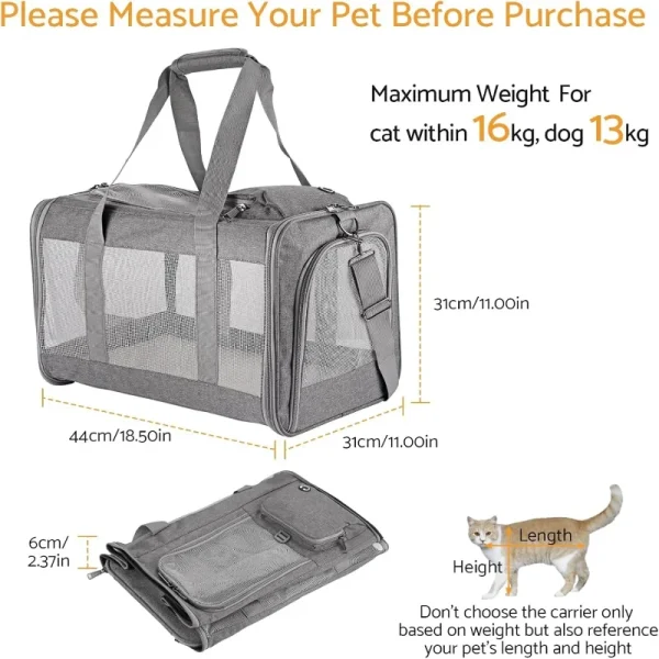 Airline Approved Pet Carrier for Cats Dogs