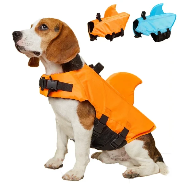 Shark Fin Life Jacket Small Dogs with Handle